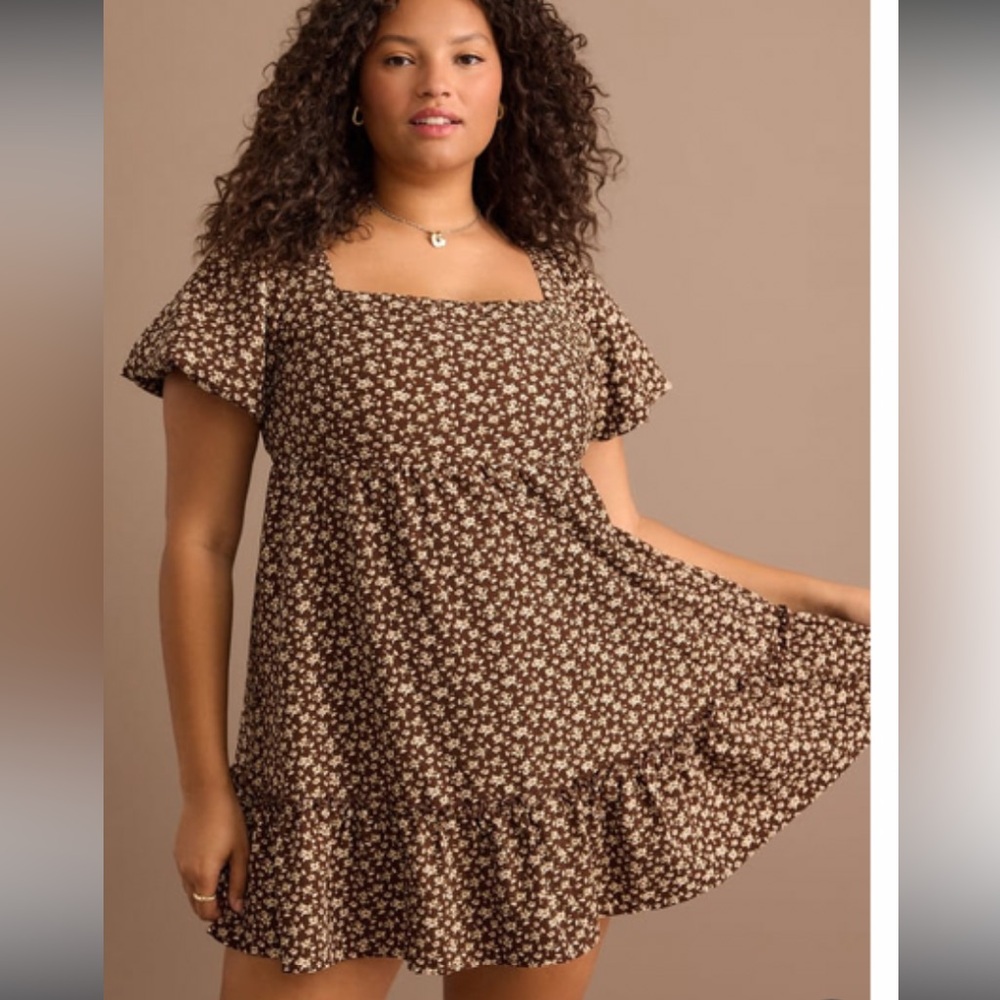 Arula Gigi Floral Babydoll Dress NWT 1X